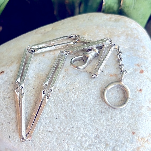 14 karat gold, vintage, watch chain - Picture 3 of 11